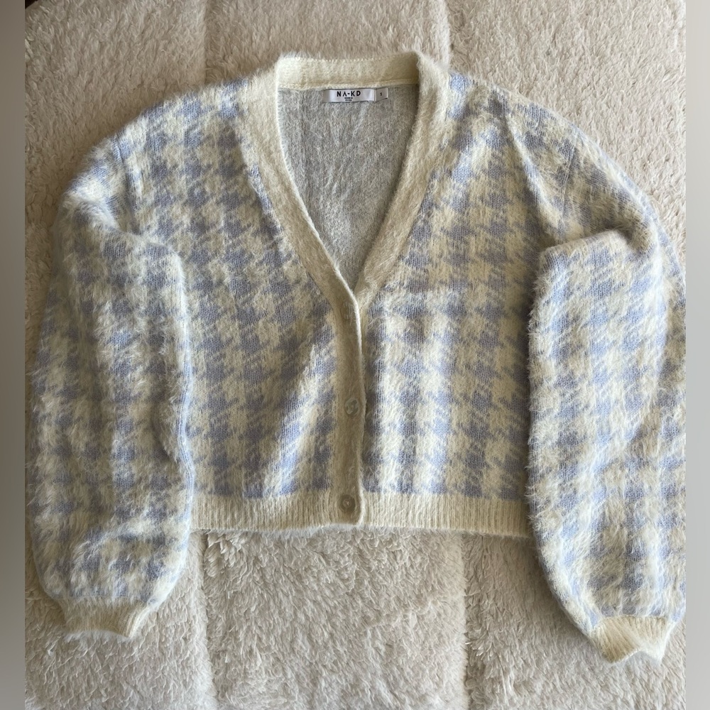 Checked Knitted Cardigan - Picture 6 of 8